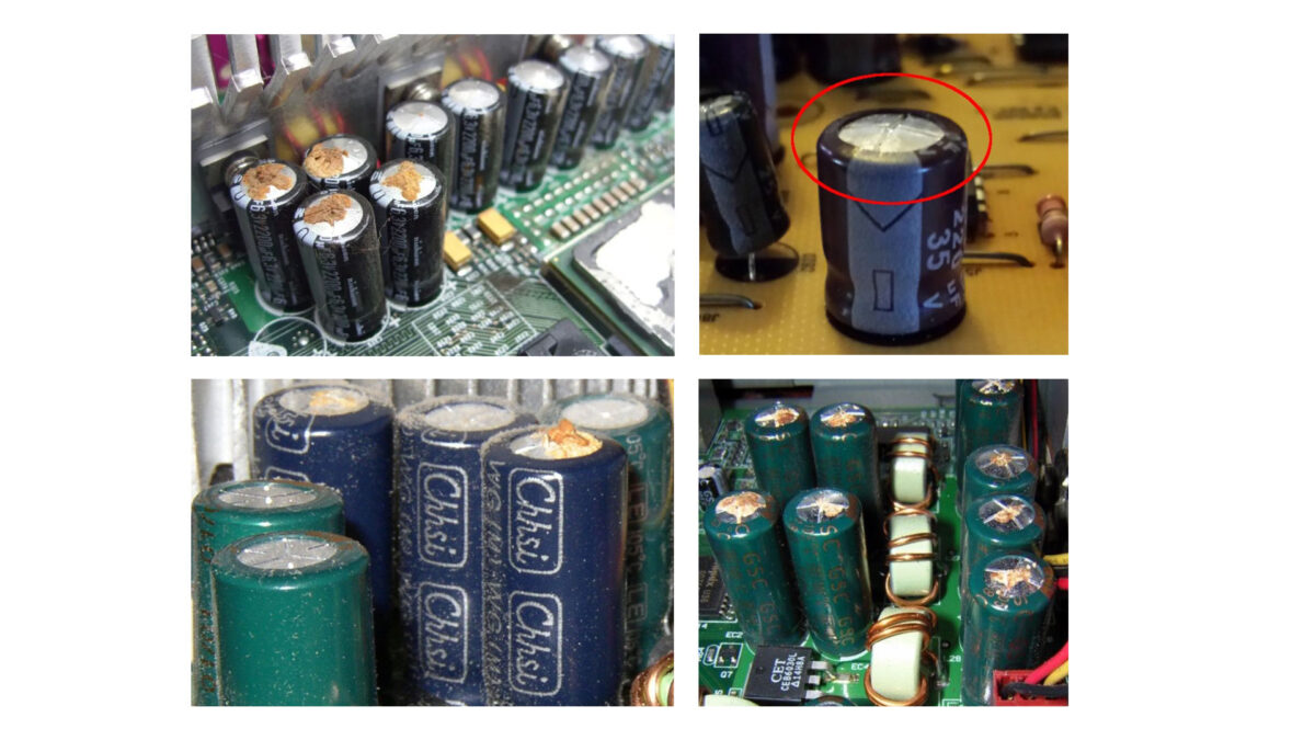 Temperature changes, electrical stress, and long periods of continuous operation can all contribute to capacitor aging.